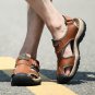 New Fashion Luxury Full Grain Leather Men Sandals Handmade Men Shoes Summer Soft Leather Shoes Top Q