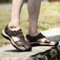 New Fashion Luxury Full Grain Leather Men Sandals Handmade Men Shoes Summer Soft Leather Shoes Top Q