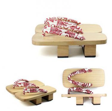 Solid Heel Flip-flops Men platform sandals Japanese Geta Clogs Wooden  Men Slippers cosplay shoes Me