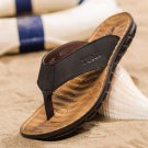 Cow Leather Men Beach Slippers Fashion Flip Flops With Soft Sole Trendy Breathable Easy To Match Men