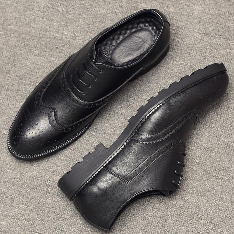 brogue shoes men artificial leather breather male autumn shoes large ...