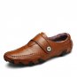 Fashion British Style Men Causal Shoes Genuine Leather Slip On Men Shoes Loafers High Quality Outdoo
