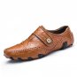 Fashion British Style Men Causal Shoes Genuine Leather Slip On Men Shoes Loafers High Quality Outdoo