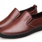 super soft leather men loafers shoes Genuine leather silp on Middle-aged men Loafers Driving Shoes f