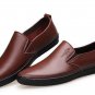 super soft leather men loafers shoes Genuine leather silp on Middle-aged men Loafers Driving Shoes f