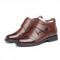 Real Leather Shoes Men Boots Winter Warm Fur Ankle Boots Black Wear-resistant Non-slip Casual Shoes 