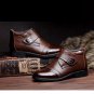Real Leather Shoes Men Boots Winter Warm Fur Ankle Boots Black Wear-resistant Non-slip Casual Shoes 