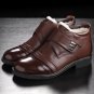 Real Leather Shoes Men Boots Winter Warm Fur Ankle Boots Black Wear-resistant Non-slip Casual Shoes 