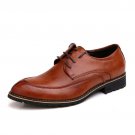 Designer Classic Men Dress Shoes PU Black Brown  Wingtip Italian Formal Oxfords Shoes Size 38-46