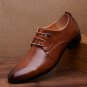 Designer Classic Men Dress Shoes PU Black Brown  Wingtip Italian Formal Oxfords Shoes Size 38-46