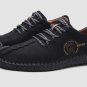 Genuine Leather Casual Shoes Men full handmade vintage shoes lace up Natural Rubber bottom zapato de