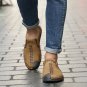 Genuine Leather Casual Shoes Men full handmade vintage shoes lace up Natural Rubber bottom zapato de