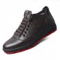 New Real Leather Casual Shoes Men Boots with Fur Warm Men Winter Shoes Solid Fashion Lace-up Flats A