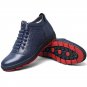 New Real Leather Casual Shoes Men Boots with Fur Warm Men Winter Shoes Solid Fashion Lace-up Flats A