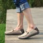 classic canvas shoes men lazy shoes blue grey green canvas moccasin men slip on loafers washed deni