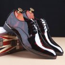 Male Brand italian Fashion Style Leather Dress Office Social Formal Shoe Patent Leather Magic Size 4