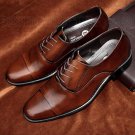 Men Shoes Business Dress Pointed Flats Shoes Genuine Leather Flat Brand Oxford Office Shoe For Men W