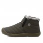 Men Snow Boots Solid Color Waterproof Warming Fabric Ankle Boots for Unisex Winter Outdoor Casual Sh