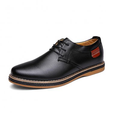 Men Flats Black Faux Leather Formal Shoe For Man Dress Shoes Round Toe Vintage Italian Mens Oxfords