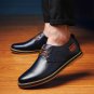 Men Flats Black Faux Leather Formal Shoe For Man Dress Shoes Round Toe Vintage Italian Mens Oxfords