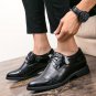 New Arrival Men Oxfords Shoes Genuine Leather Men Dress Shoes Breathable Lace-up Black Men Business