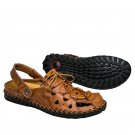 Men\'s 100% Genuine Leather New Famous Brand Casual Men sandals Slippers Summer Shoes Beach flip flo