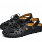 Men\'s 100% Genuine Leather New Famous Brand Casual Men sandals Slippers Summer Shoes Beach flip flo