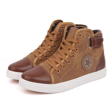 Canvas High Top Men Shoes British Style Autumn Winter Ankle Breathable for Man Flats Shoes Casual Pa