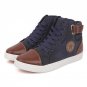 Canvas High Top Men Shoes British Style Autumn Winter Ankle Breathable for Man Flats Shoes Casual Pa