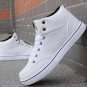 Newest Luxury Brand Men Shoes Mens Shoes Fashion Boots Casual Autumn Winter Black White Ankle Boots 