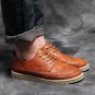 Retro Men Leather Shoes Casual Brogue Men\'s Flats Genuine Leather Shoes For Men Luxury Brand Big Si