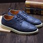 Retro Men Leather Shoes Casual Brogue Men\'s Flats Genuine Leather Shoes For Men Luxury Brand Big Si