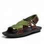Brand New Summer Casual Sandals Men Beach Shoes Genuine Leather Nylon Flat Shoes Breathable Zapatos