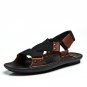 Brand New Summer Casual Sandals Men Beach Shoes Genuine Leather Nylon Flat Shoes Breathable Zapatos