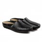 Summer Beach Sandals Slippers 100% Genuine Leather Flats Casual Slip-on Slipper Black Luxury Flip Fl