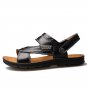 Summer Male Sandals Men Genuine Leather Shoes Slippers Casual Sandal Brand Beach Flat Shoes for Man 