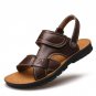 Summer Men Sandals Slippers Two-in-one Shoes Casual Fashion Genuine Leather Beach Holiday Footwear C