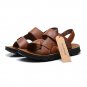 Summer Men Sandals Slippers Two-in-one Shoes Casual Fashion Genuine Leather Beach Holiday Footwear C
