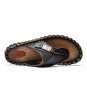 Luxury Brand  New Men\'s Flip Flops Genuine Leather Slippers Summer Fashion Beach Sandals Shoes For 