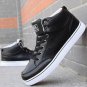 Front Lace-Up Breathable Ankle Boots Autumn Brand Men\'s  White Black Shoes
