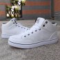 Front Lace-Up Breathable Ankle Boots Autumn Brand Men\'s  White Black Shoes