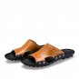 Genuine Leather Slippers Men Summer Sandals Breathable Brand Designer Stylish Shoes Real Leather Sea
