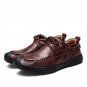 New Arrival Men Casual Shoes Luxury Brand Comfortable Breathable Fashion Genuine Leather Men Shoes D