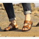 Shoes\'s Men Genuine Leather Summer Beach Sandals Fashion Casual Men Flats Footwear Leisure Zapatos 