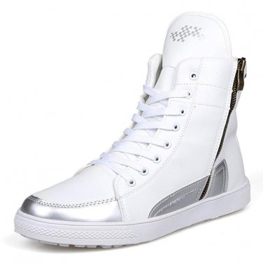 High Top Men Boots New British Style PU Leather Autumn Winter Fashion Ankle Boots For Men Breathable