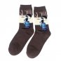 Autumn Winter Fashion Printed Socks Men Hit Color Cotton High Elastic Male Sock Wedding Gift