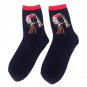 Autumn Winter Fashion Printed Socks Men Hit Color Cotton High Elastic Male Sock Wedding Gift