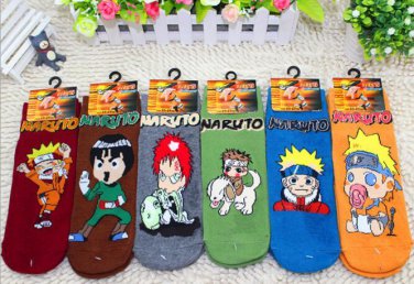 1pair Cute Japan Anime Naruto Socks Uzumaki Naruto Print Cotton cosplay Socks Accessories