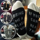 Custom Letters Socks If You Can Read This Bring Me Wine Coffee Autumn Spring Winter Cotton Socks Wom