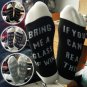 Custom Letters Socks If You Can Read This Bring Me Wine Coffee Autumn Spring Winter Cotton Socks Wom